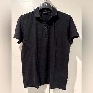 Hugo Boss Fontana 25 Cotton Polo Shirt in Black, L